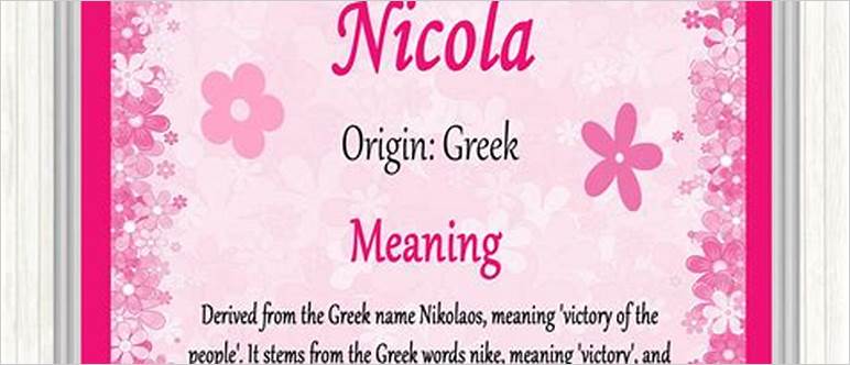 Nicola name origin
